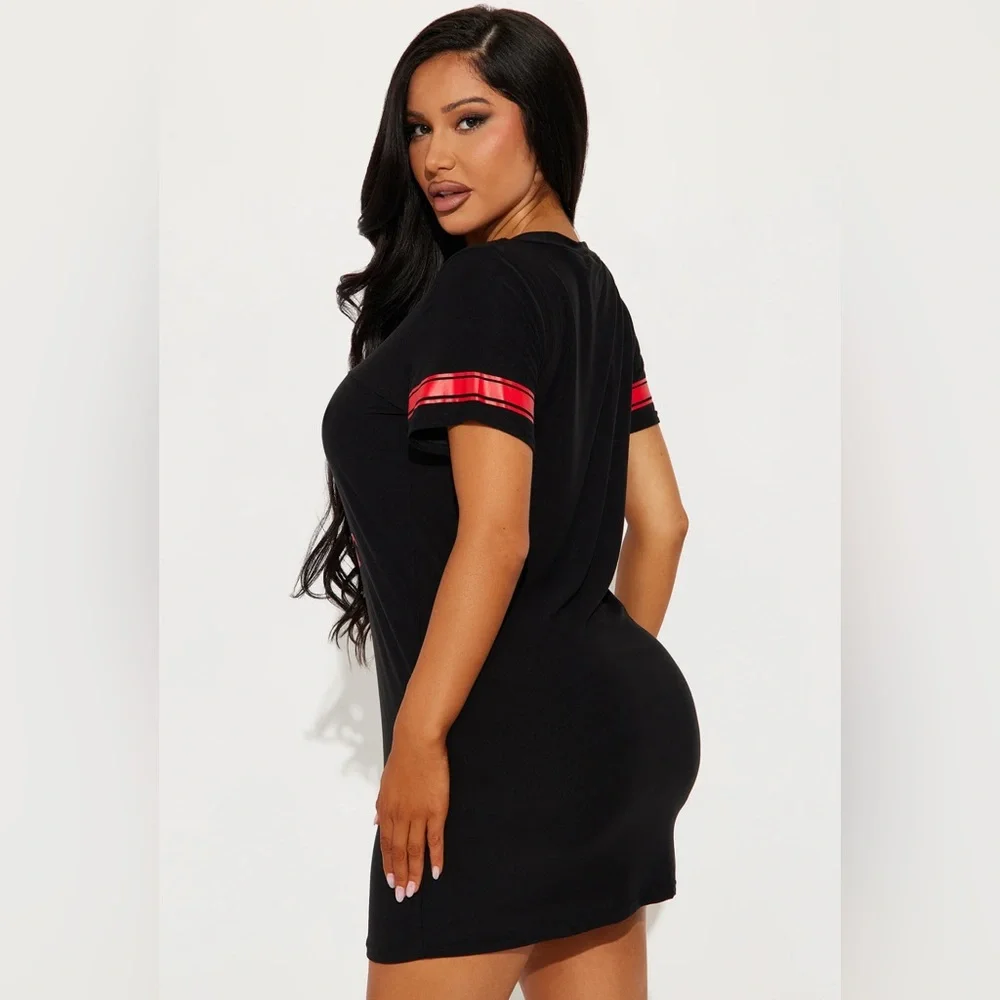 •Biggest Fan•Graphic Print Relaxed Fit Sleep Shirt - Picture 4 of 4